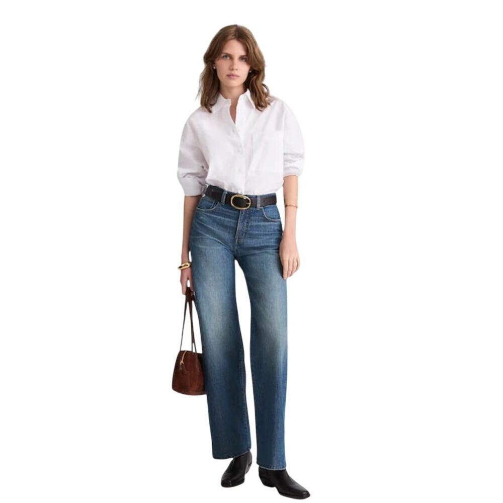 NWT Madewell The Perfect Vintage Wide-Leg Jean Blue 26